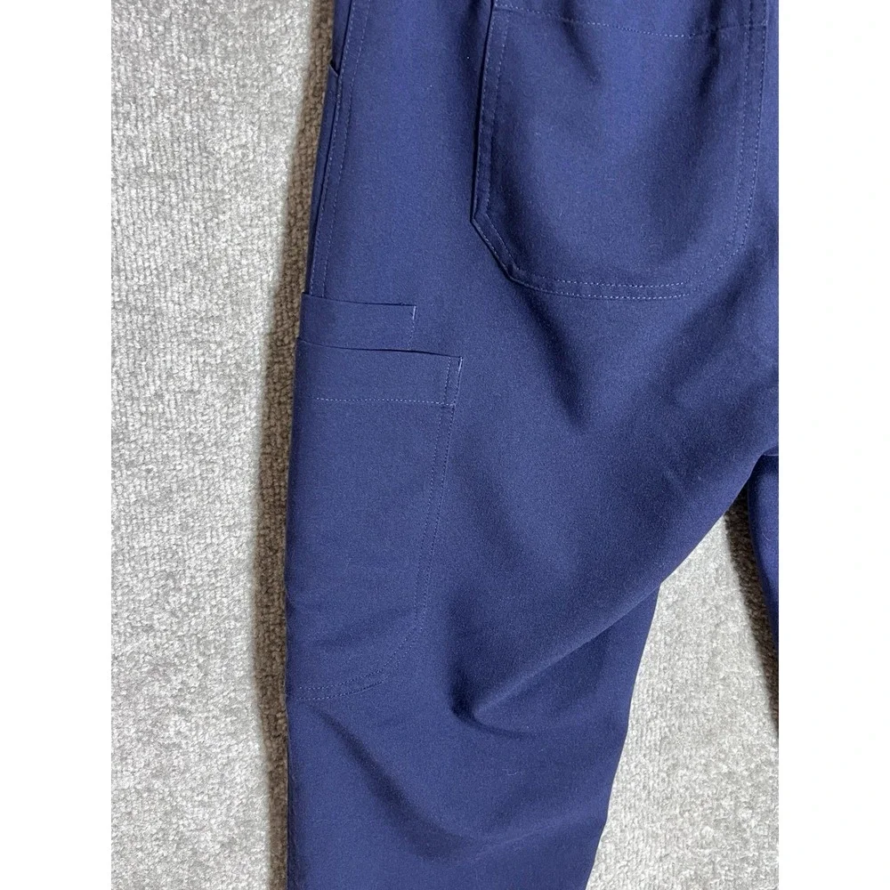 Figs Technical Yola High Rise Slim Scrub Pants Womens Sz Small Tall Blue Pockets